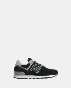 574 V1 Laces Grade School Black