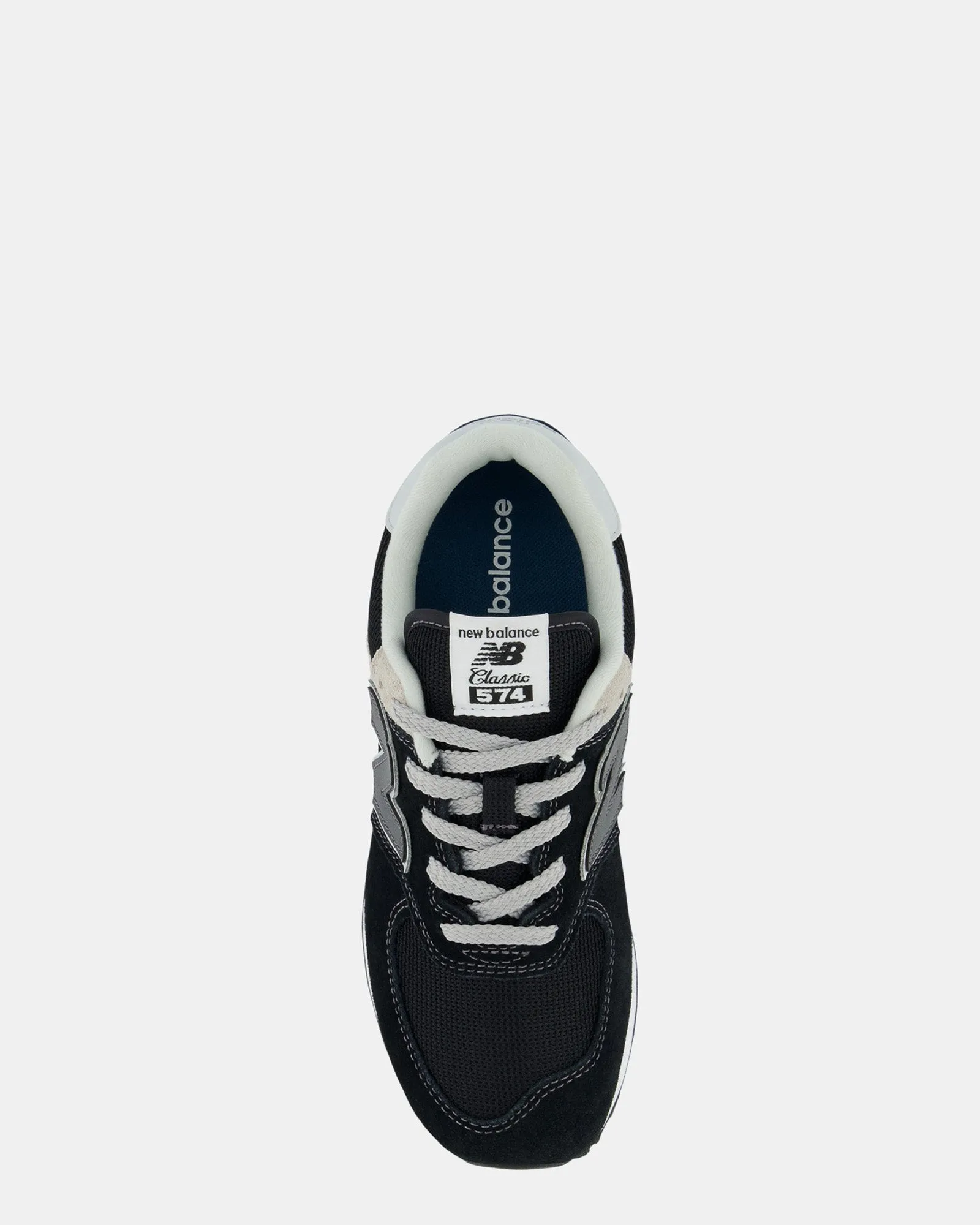 574 V1 Laces Grade School Black