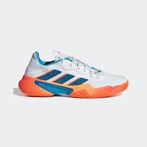 adidas Barricade Tennis Shoes | White/Blue/Orange | Men's