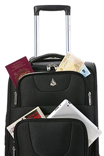 Aerolite 4 Wheel Spinner 24X16X10" Lightweight Luggage Suitcase -Max Carry On Size For Southwest