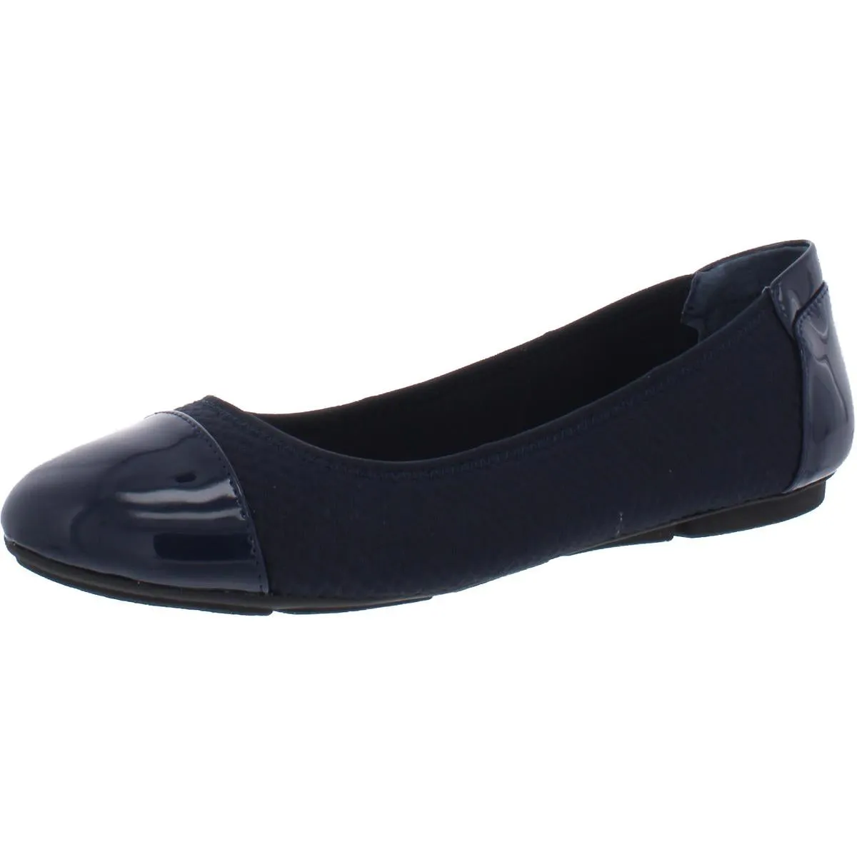 Alfani Womens Tavii Cushioned Footbed Toe Cap Ballet Flats