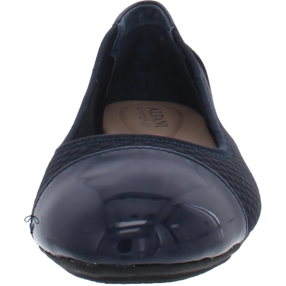 Alfani Womens Tavii Cushioned Footbed Toe Cap Ballet Flats