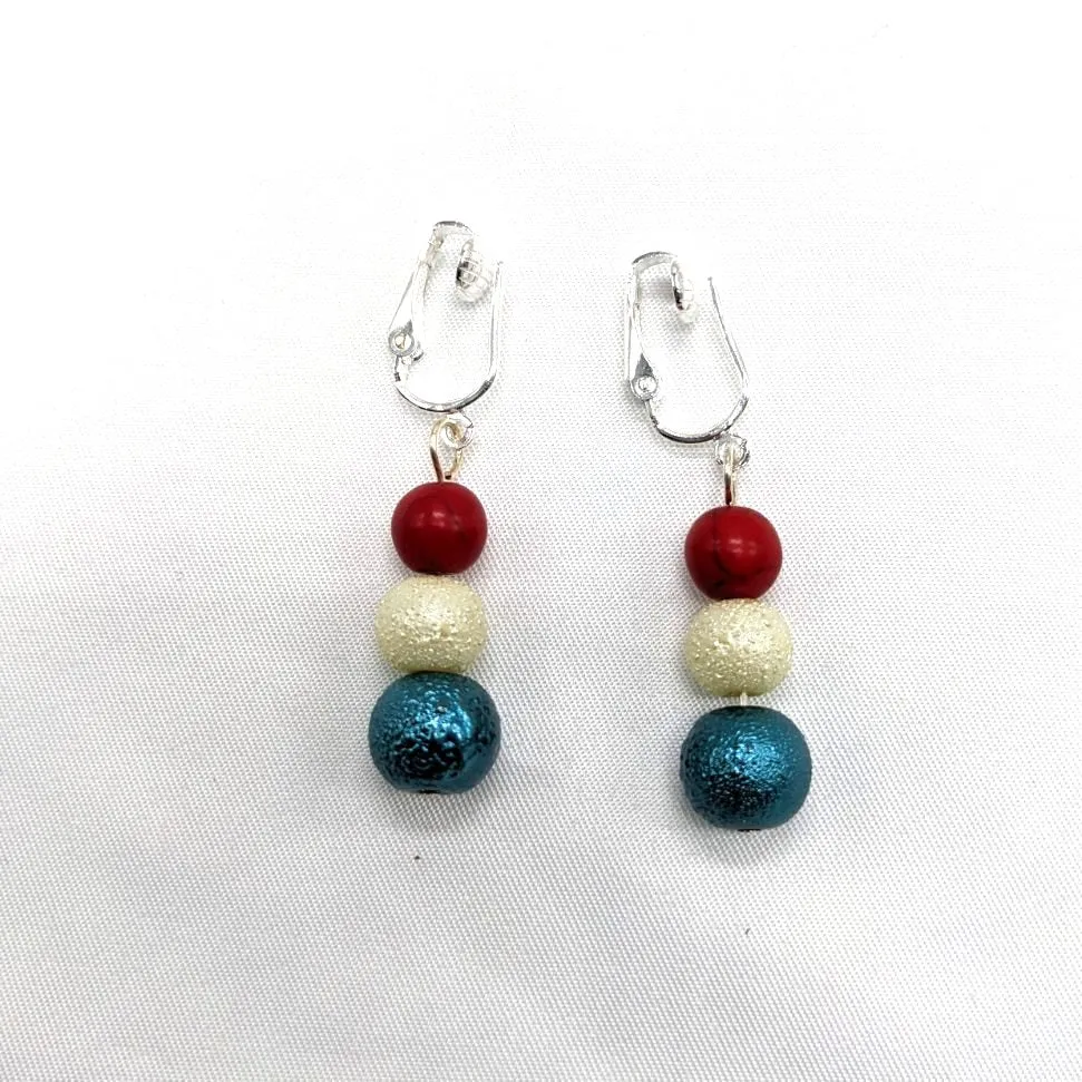Americana Clip On Earrings