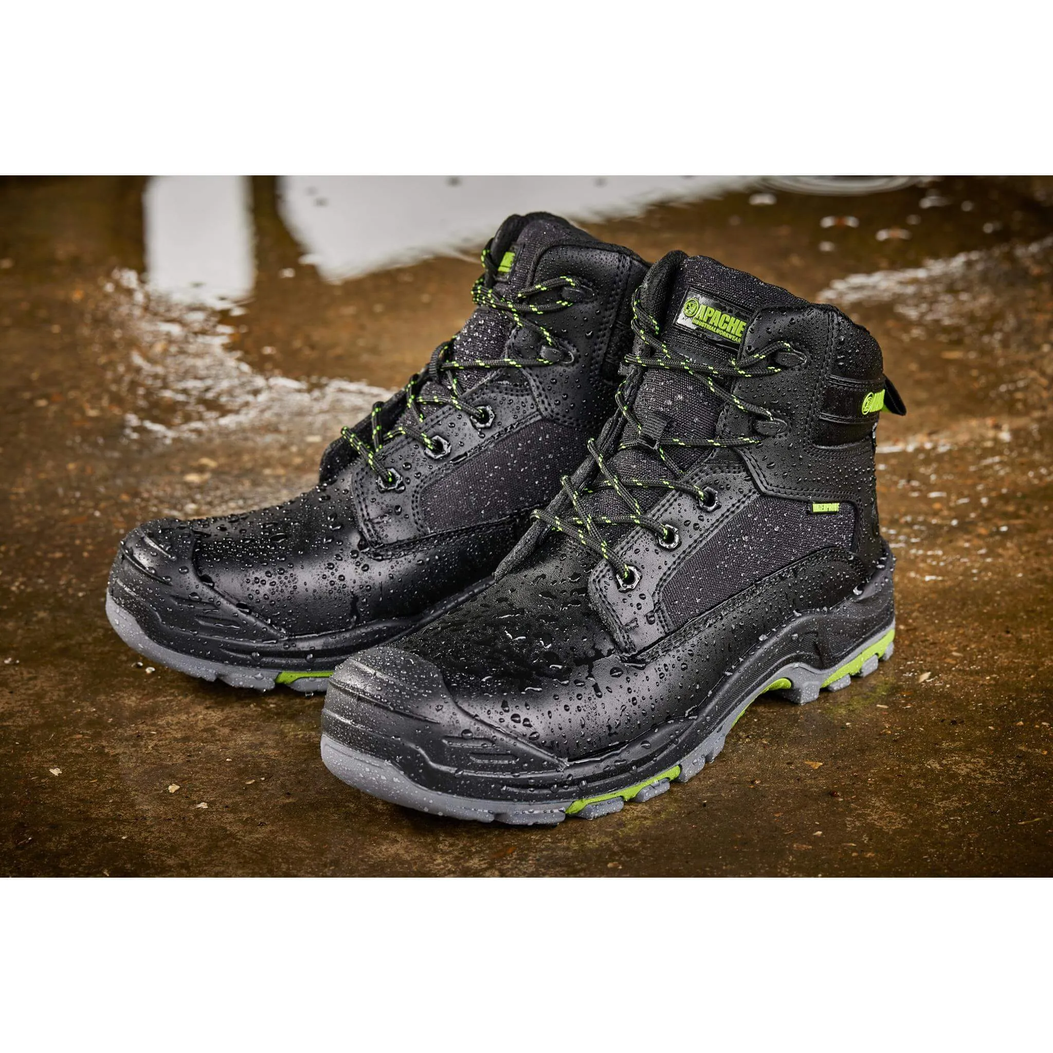 Apache Dakota Black Metal-Free Waterproof Safety Boots