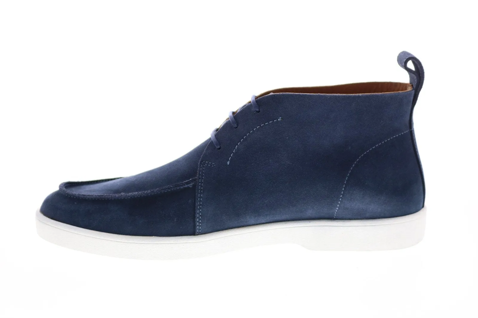 Aquatalia Greyson Suede 34M0859-DEM Mens Blue Suede Chukkas Boots