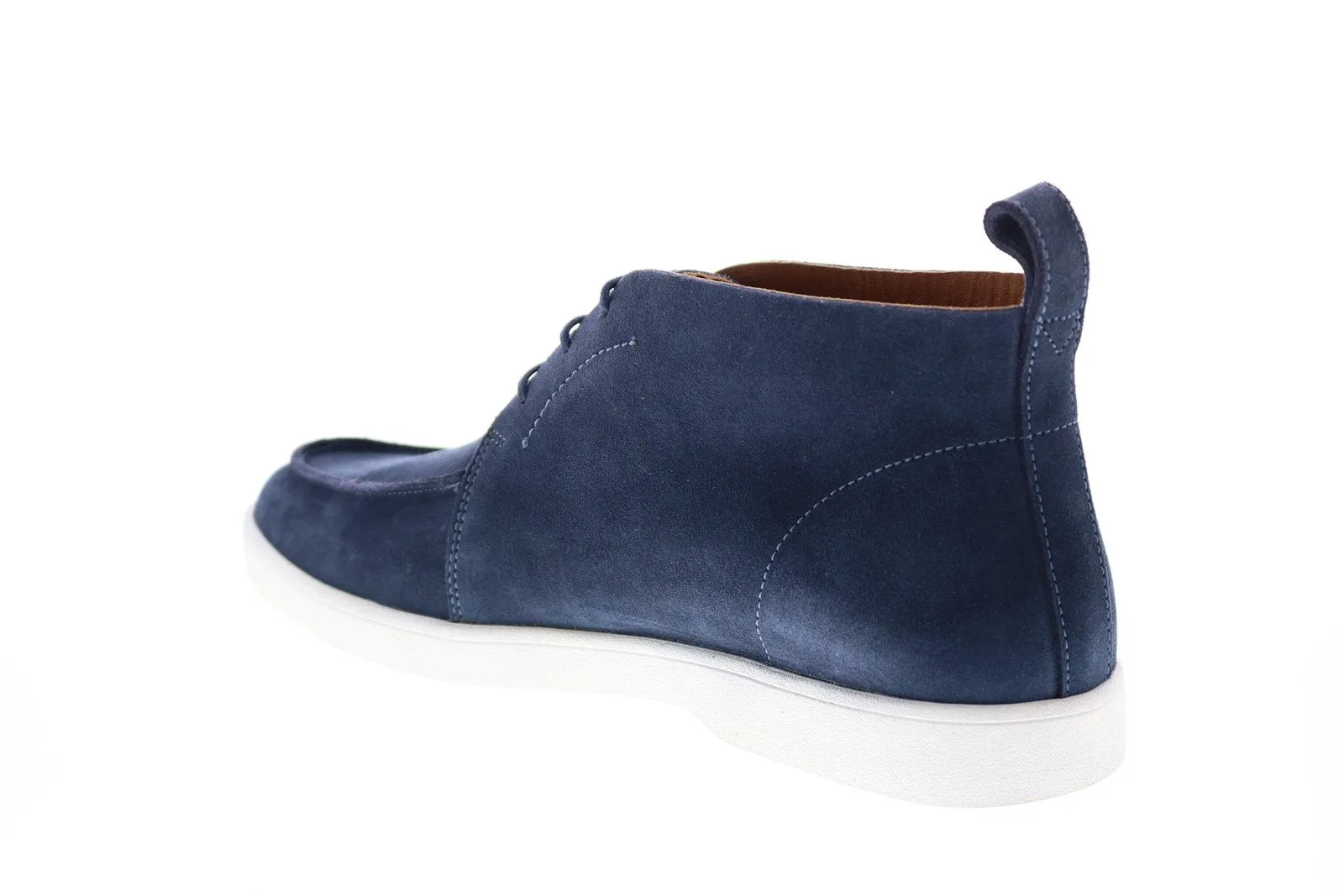 Aquatalia Greyson Suede 34M0859-DEM Mens Blue Suede Chukkas Boots