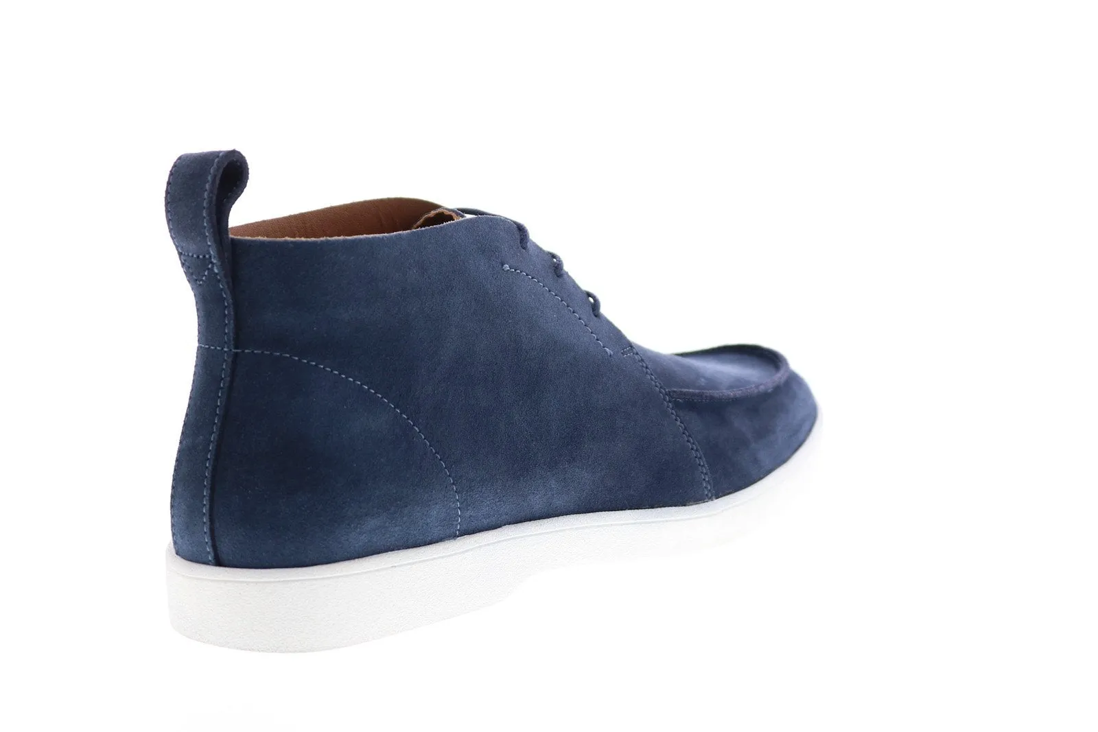 Aquatalia Greyson Suede 34M0859-DEM Mens Blue Suede Chukkas Boots
