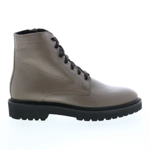 Aquatalia Patrizio Tumbled Calf 34M0936-TPE Mens Gray Leather Zipper Casual Dress Boots