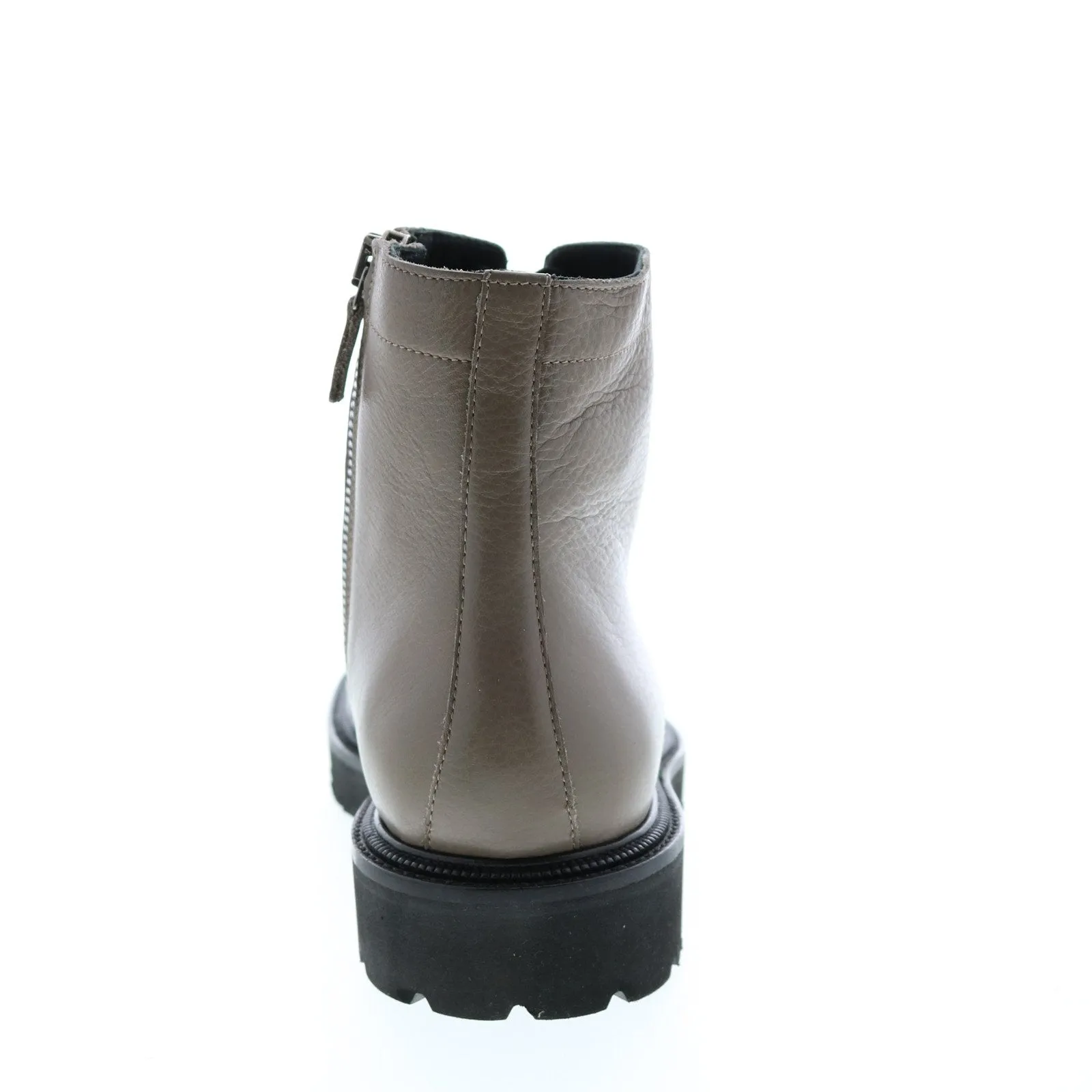 Aquatalia Patrizio Tumbled Calf 34M0936-TPE Mens Gray Leather Zipper Casual Dress Boots