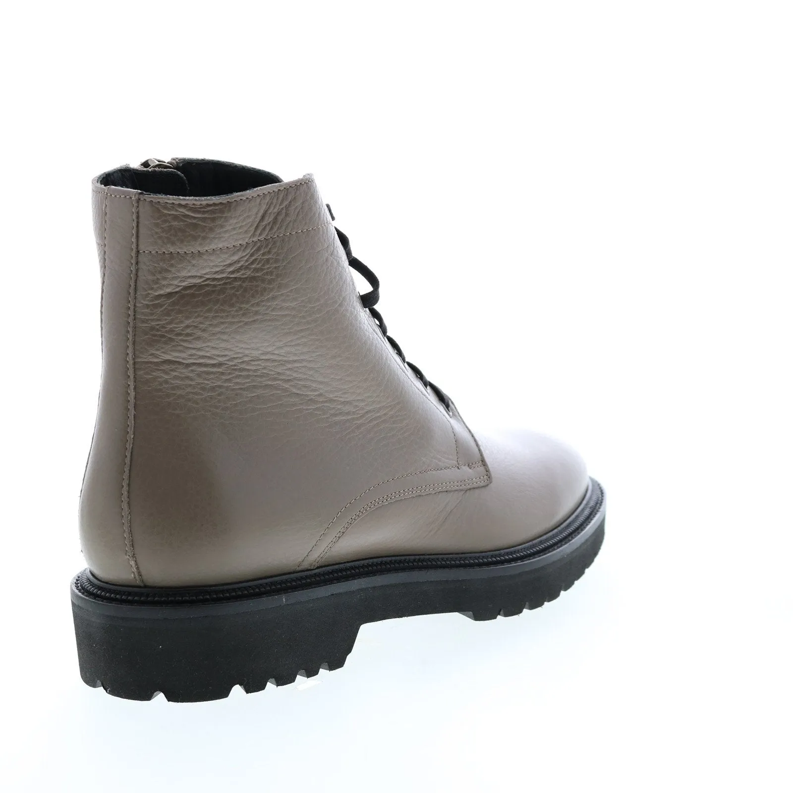 Aquatalia Patrizio Tumbled Calf 34M0936-TPE Mens Gray Leather Zipper Casual Dress Boots