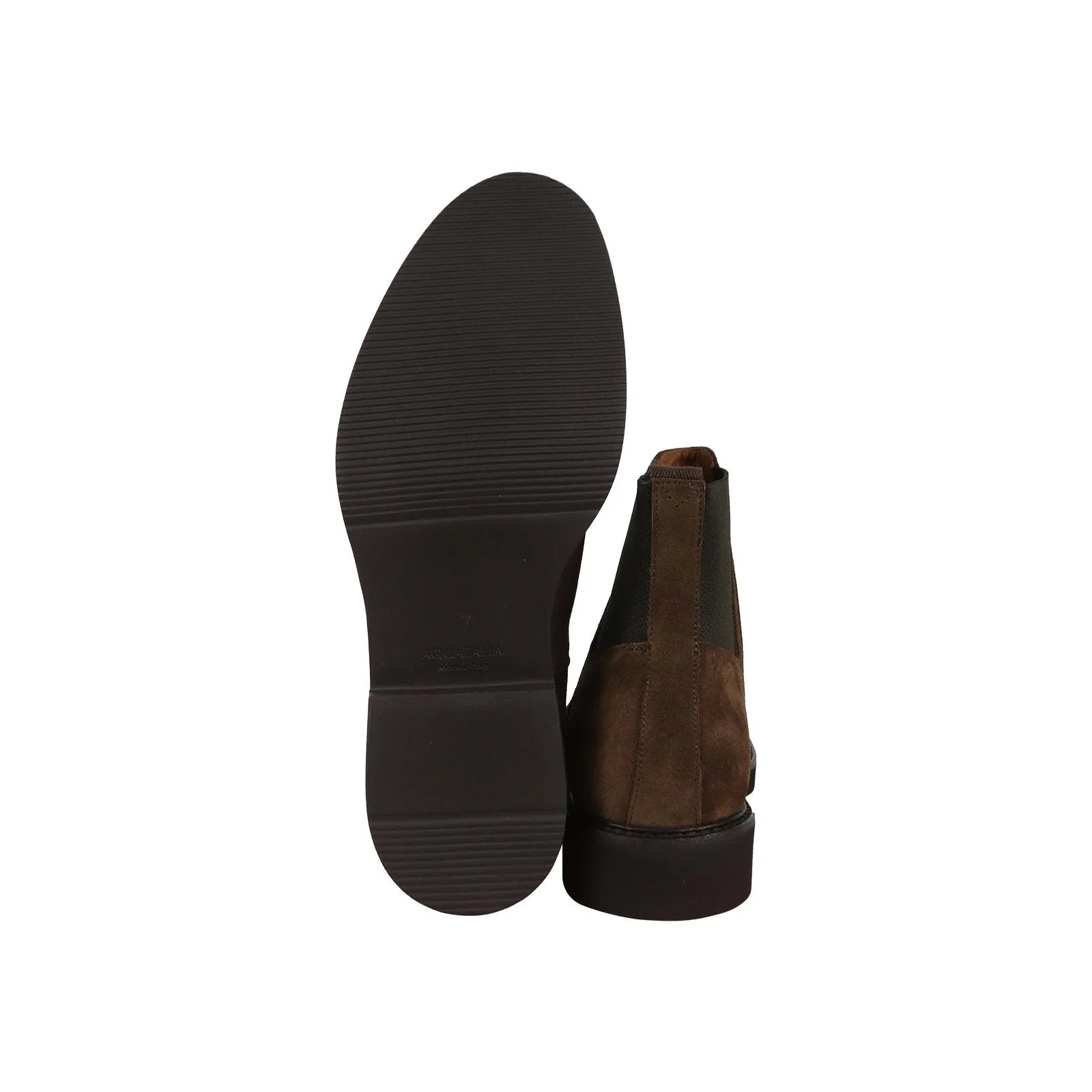 Aquatalia Tristan Suede Mens Brown Made In Italy Waterproof Chelsea Boots