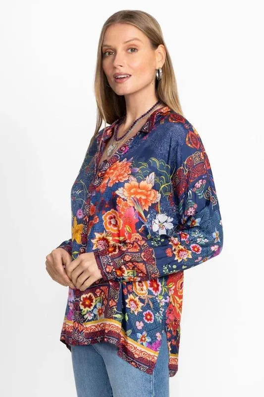 AUDREY OVERSIZED BLOUSE - DREAMER BLUE