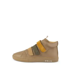Beige Strap Mid Sneakers