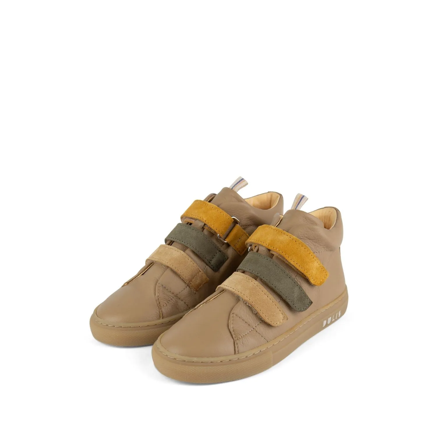 Beige Strap Mid Sneakers
