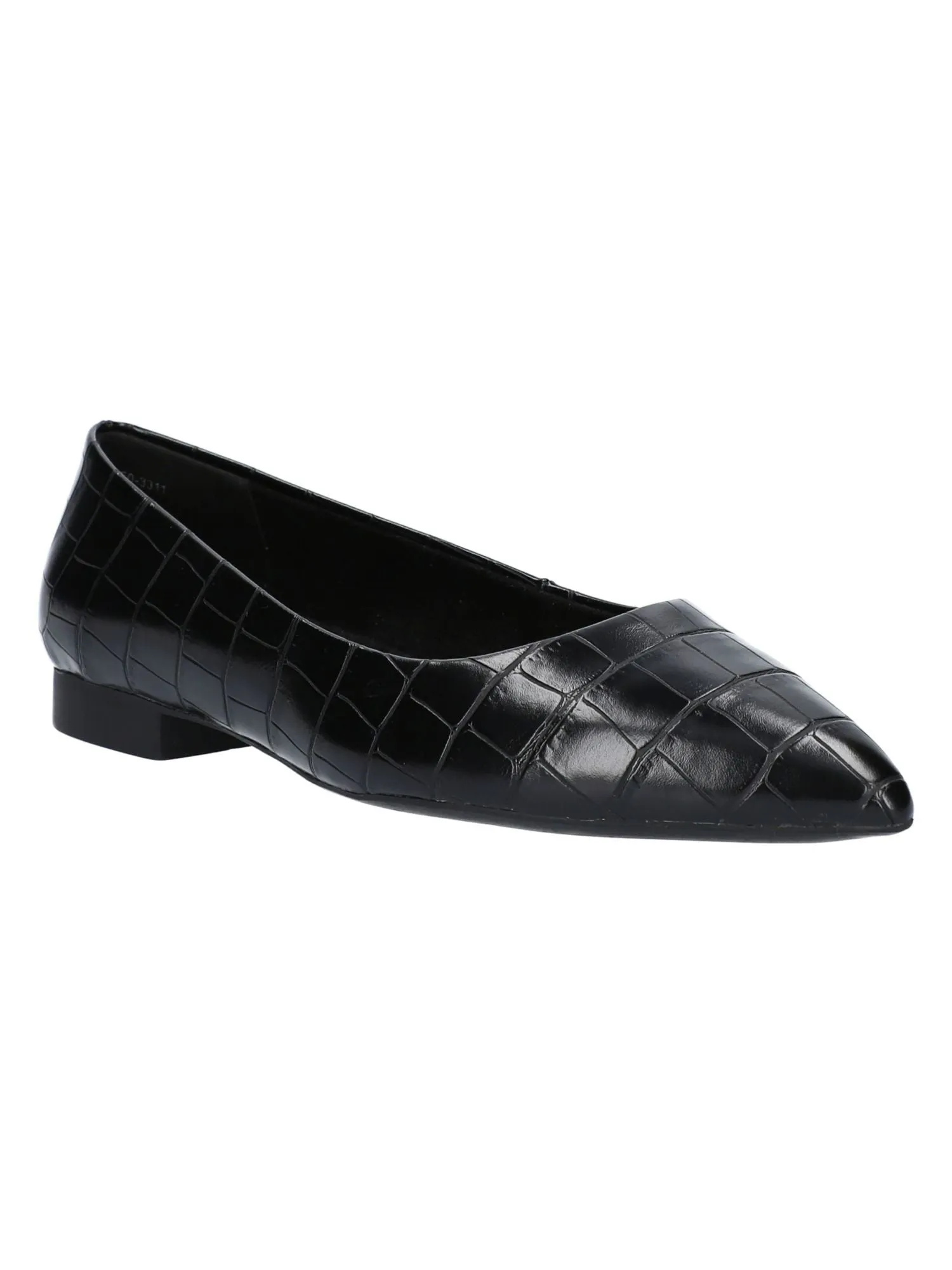 BELLA VITA Womens Black Padded Vivien Pointed Toe Slip On Dress Flats Shoes N