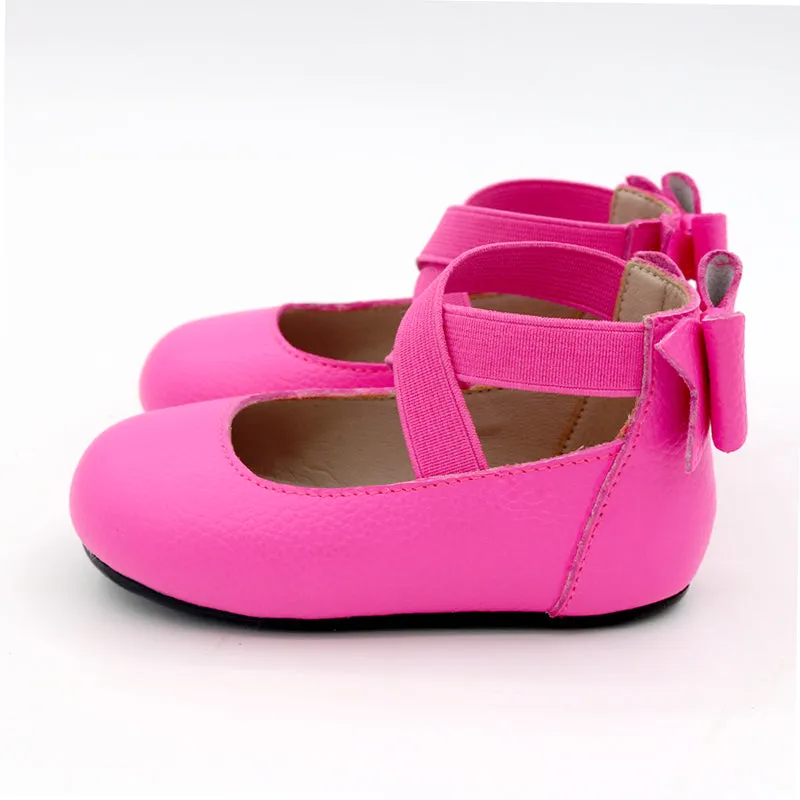 Bow Back Ballet Flat - Neon Pink