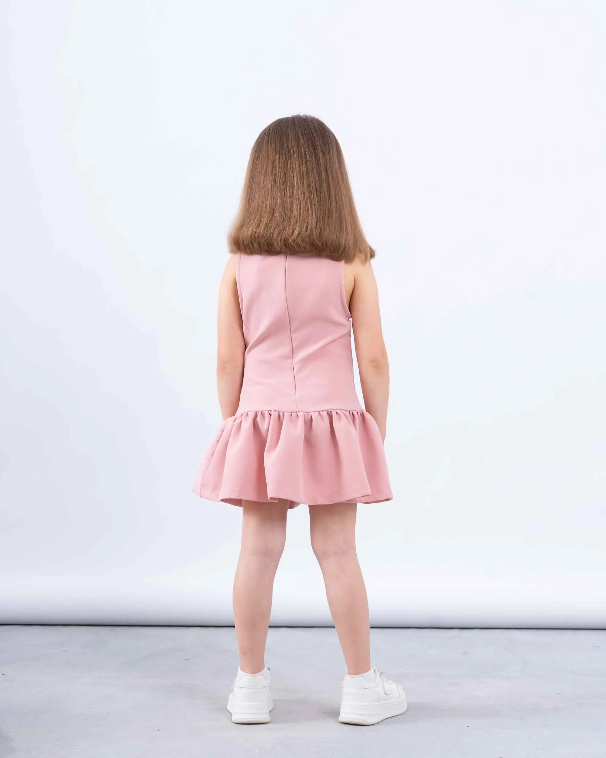 Bow Detail Drop-Waist Dress