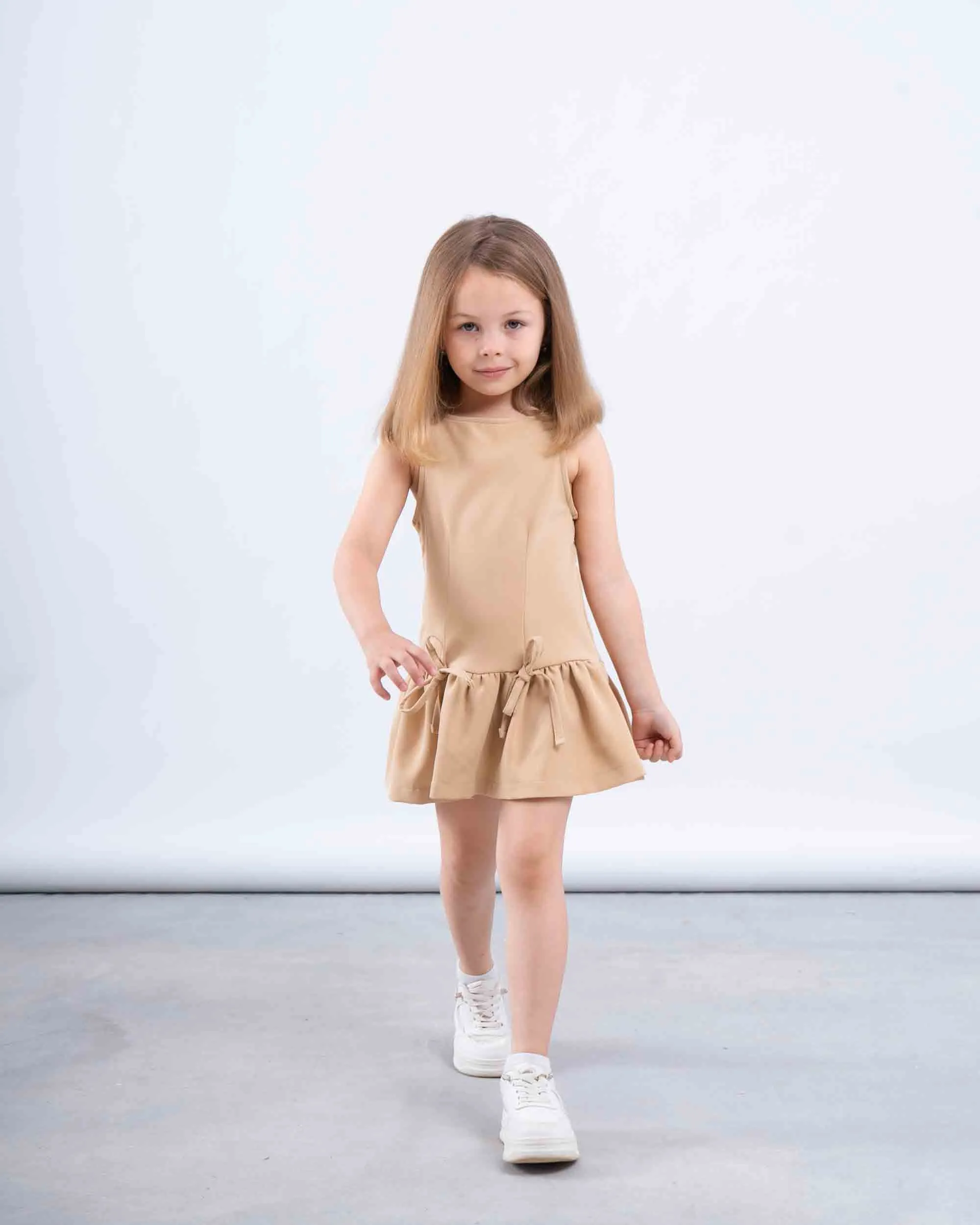 Bow Detail Drop-Waist Dress