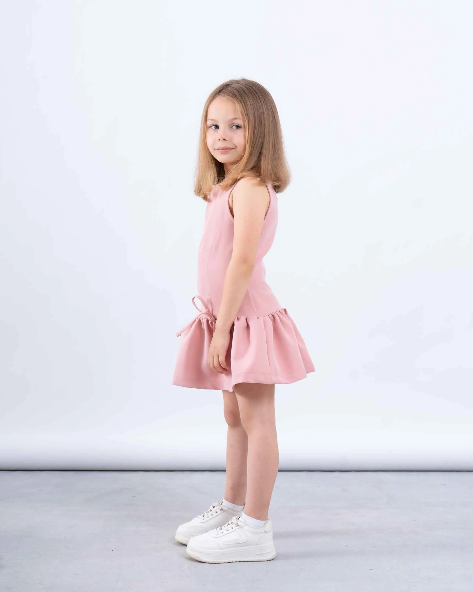 Bow Detail Drop-Waist Dress