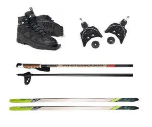 classic 75mm 3-Pin Cross Country Ski Package, 157cm (for Skiers 90-120 lbs.)