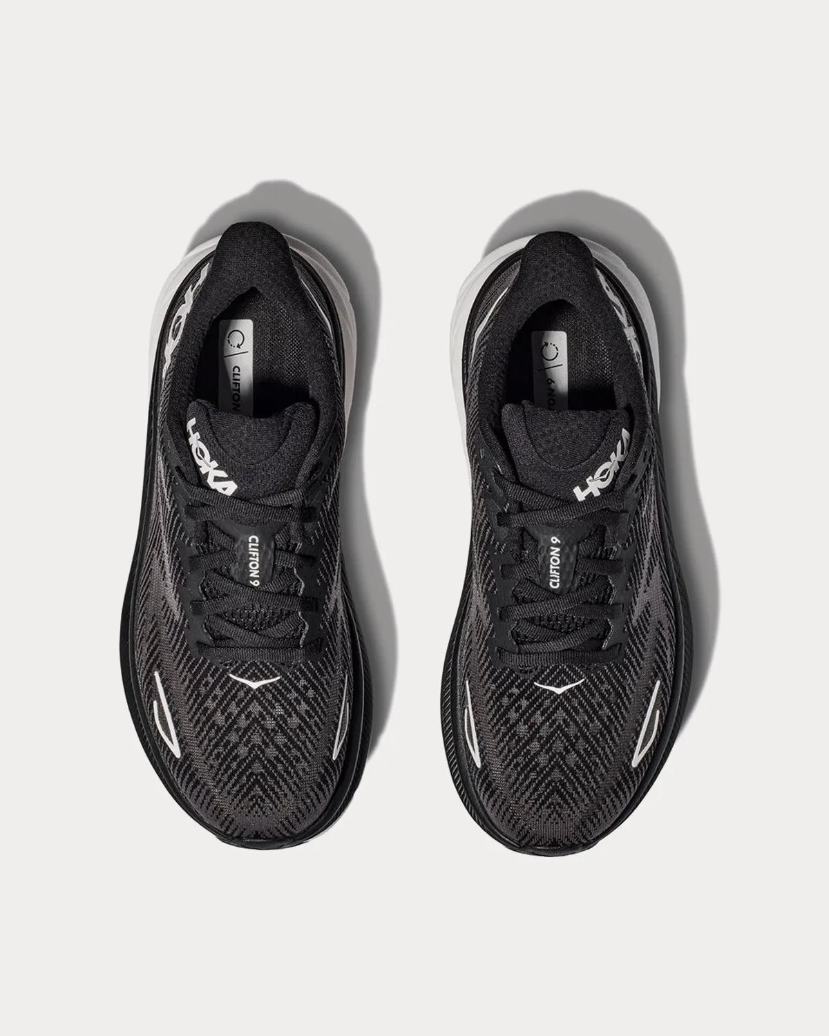Clifton 9 Black / White Running Shoes