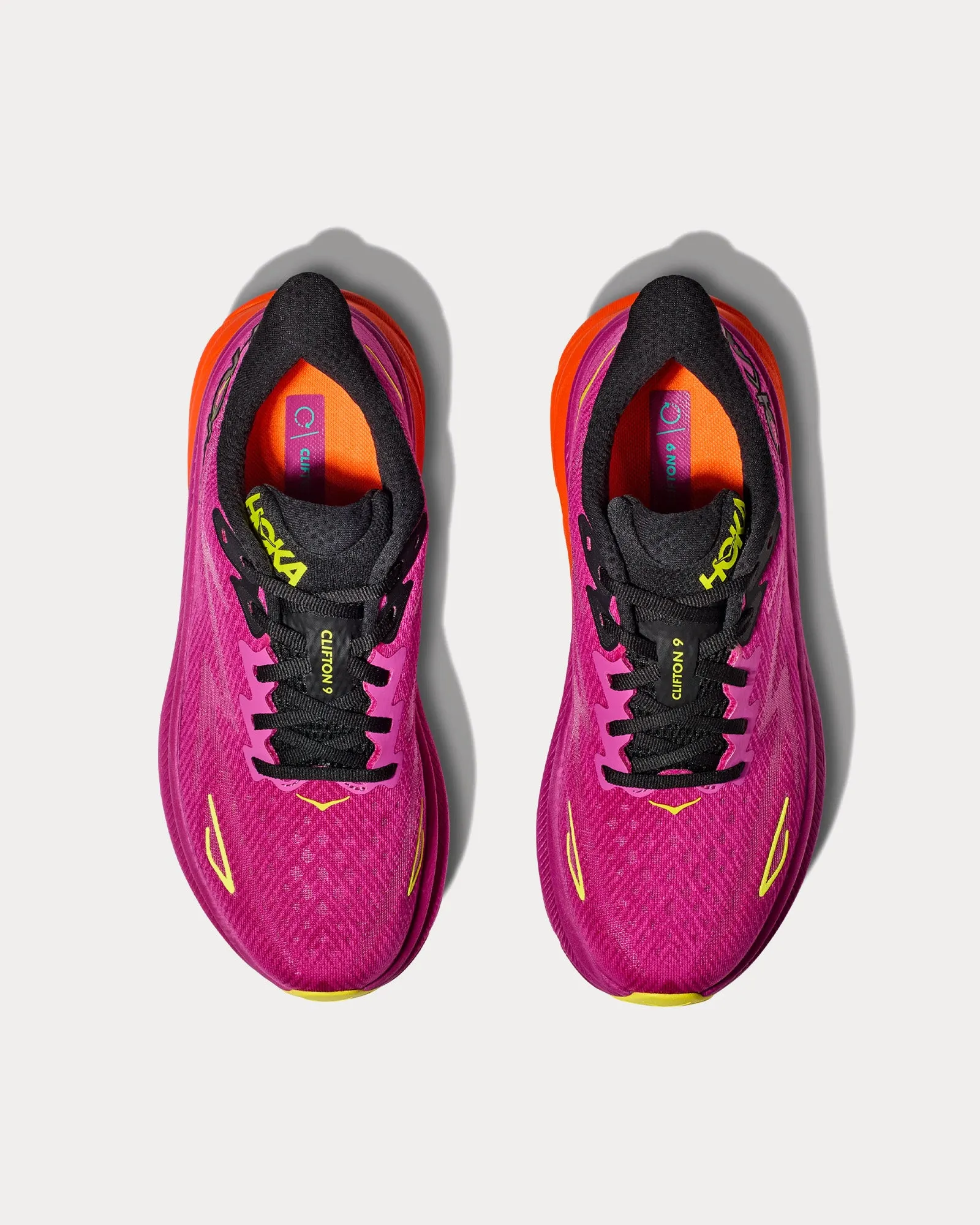 Clifton 9 Fuchsia / Black Running Shoes