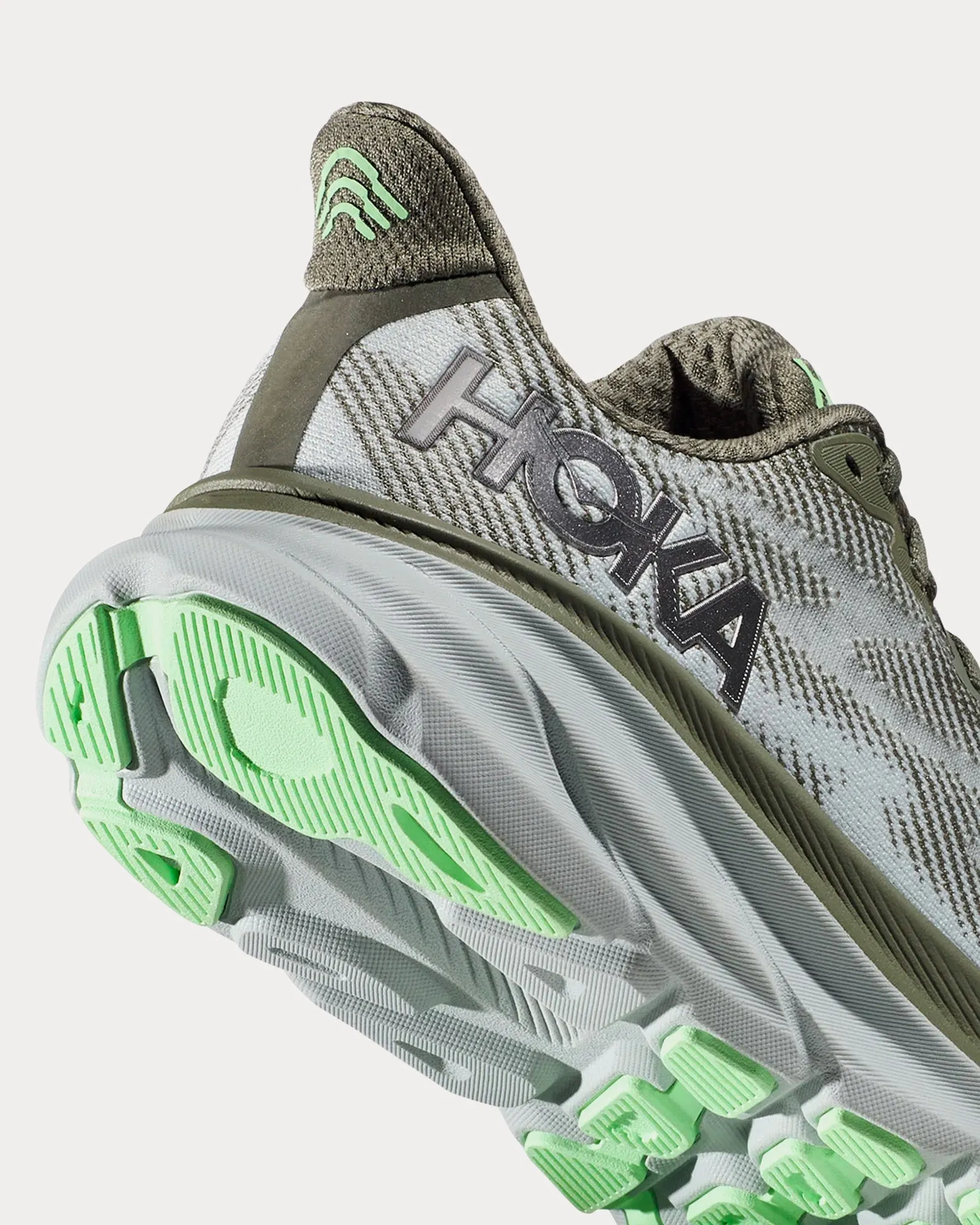 Clifton 9 Olive Haze / Mercury Running Shoes