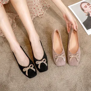 Comelyy Rhinestone Bow Elegant Shoes