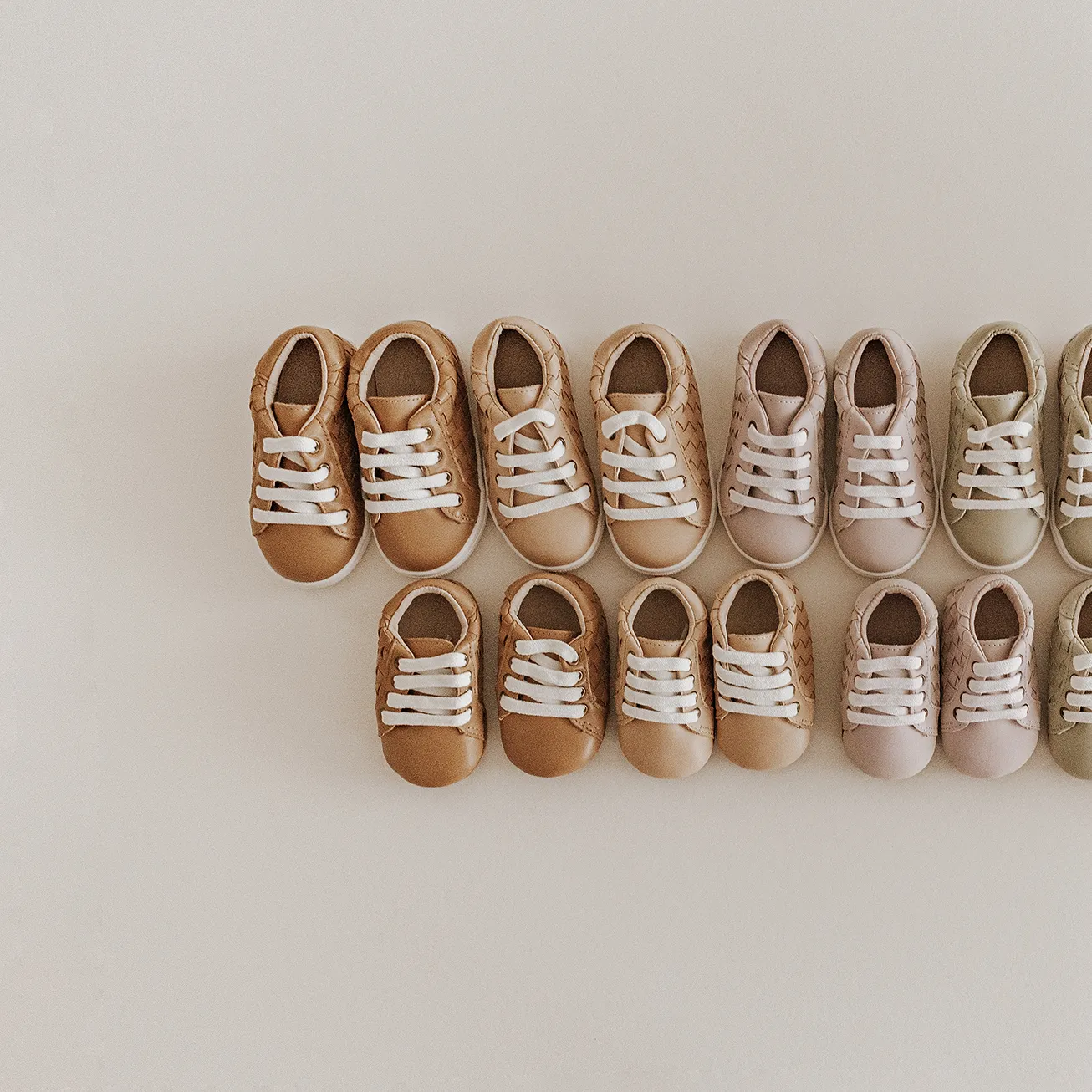 Consciously Baby Leather Woven Sneaker | Color 'Rust' | Hard Sole