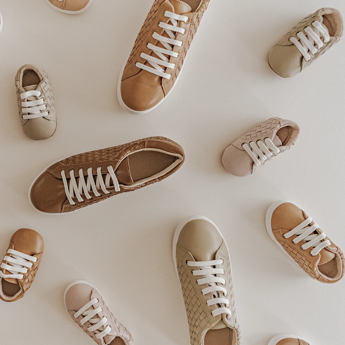 Consciously Baby Leather Woven Sneaker | Color 'Rust' | Hard Sole