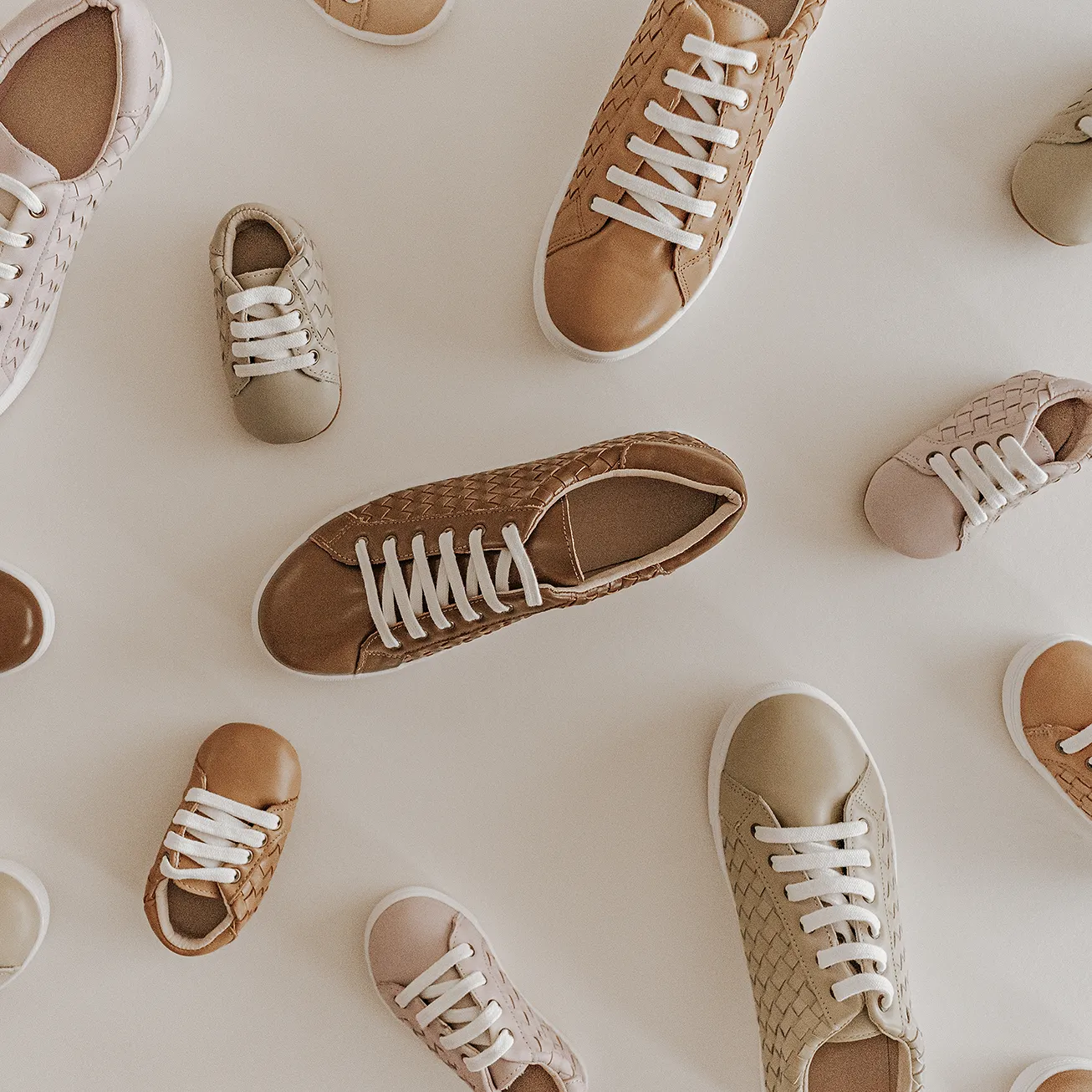 Consciously Baby Leather Woven Sneaker | Color 'Rust' | Soft Sole