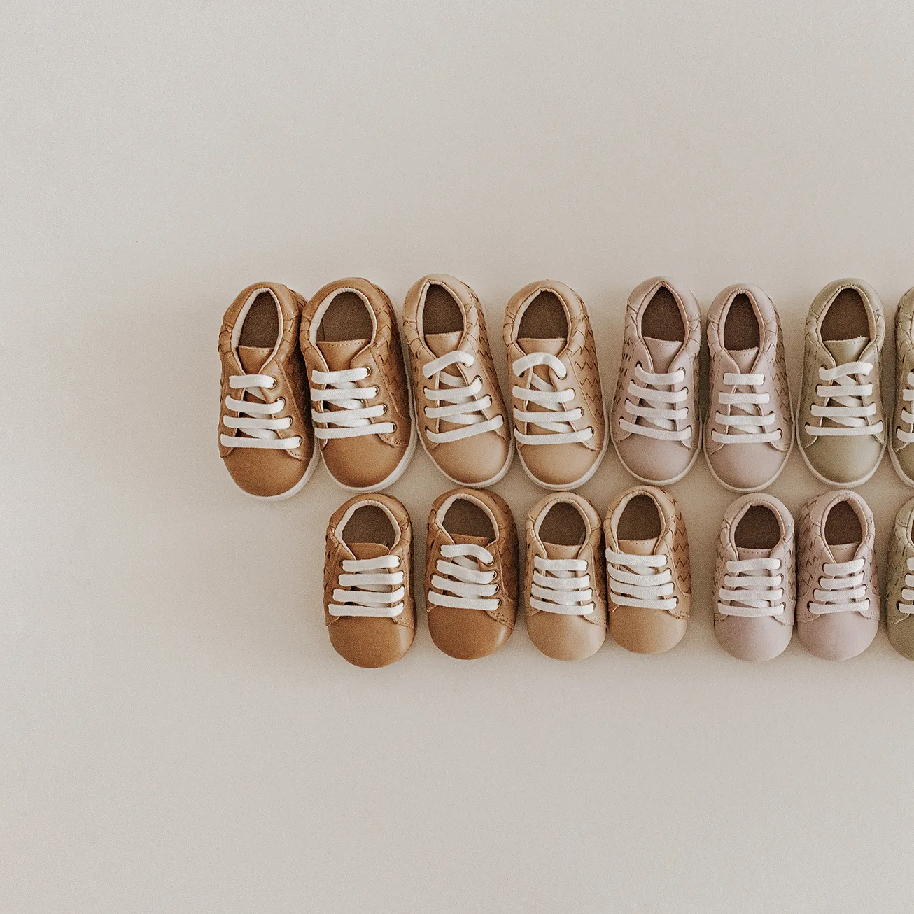 Consciously Baby Leather Woven Sneaker | Color 'Rust' | Soft Sole
