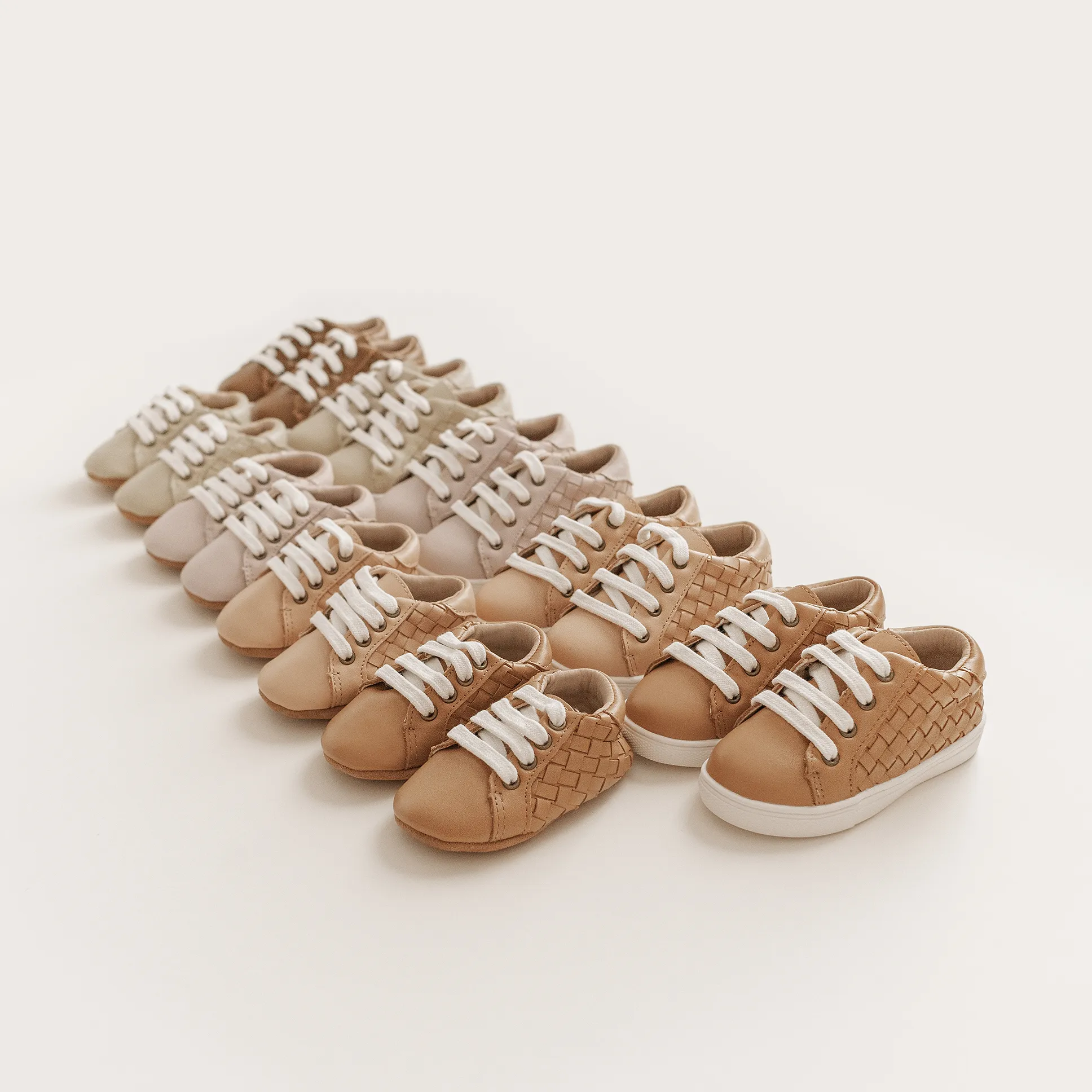 Consciously Baby Leather Woven Sneaker | Color 'Rust' | Soft Sole