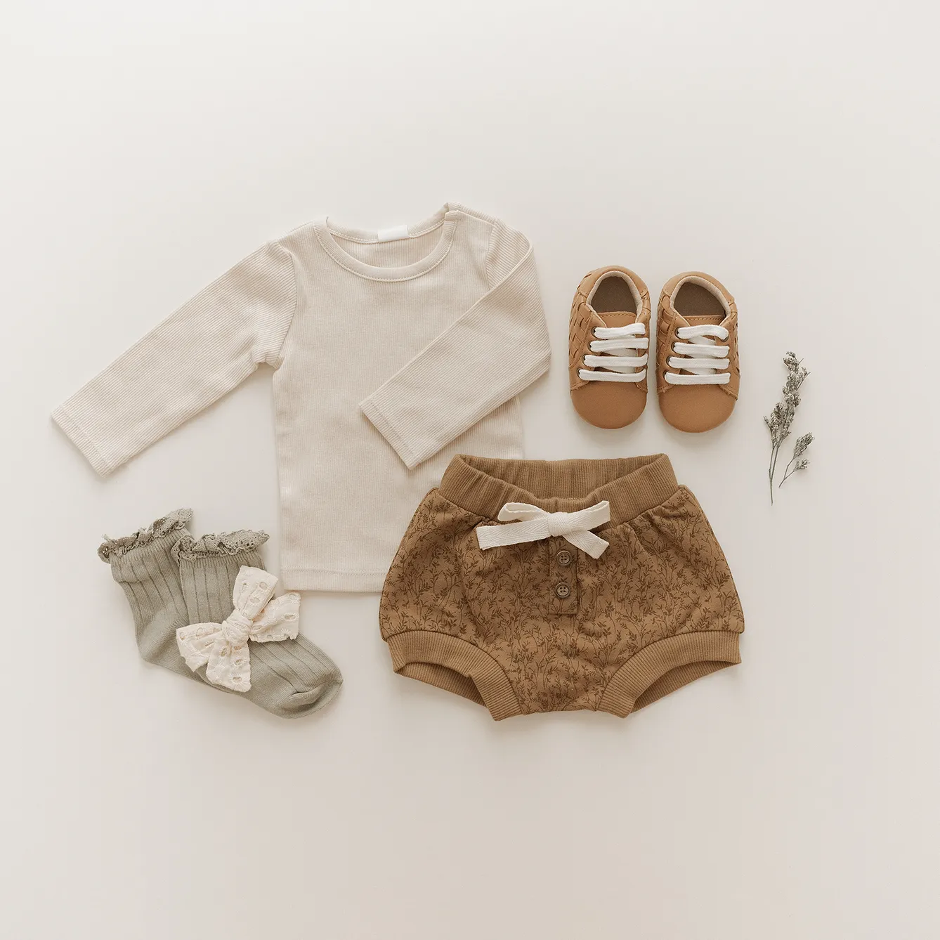 Consciously Baby Leather Woven Sneaker | Color 'Rust' | Soft Sole