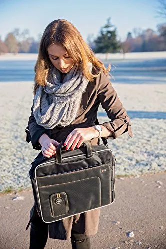 DURAGADGET Deluxe Lightweight Executive Protective 15.6" Laptop Messenger Bag Carrying Case with