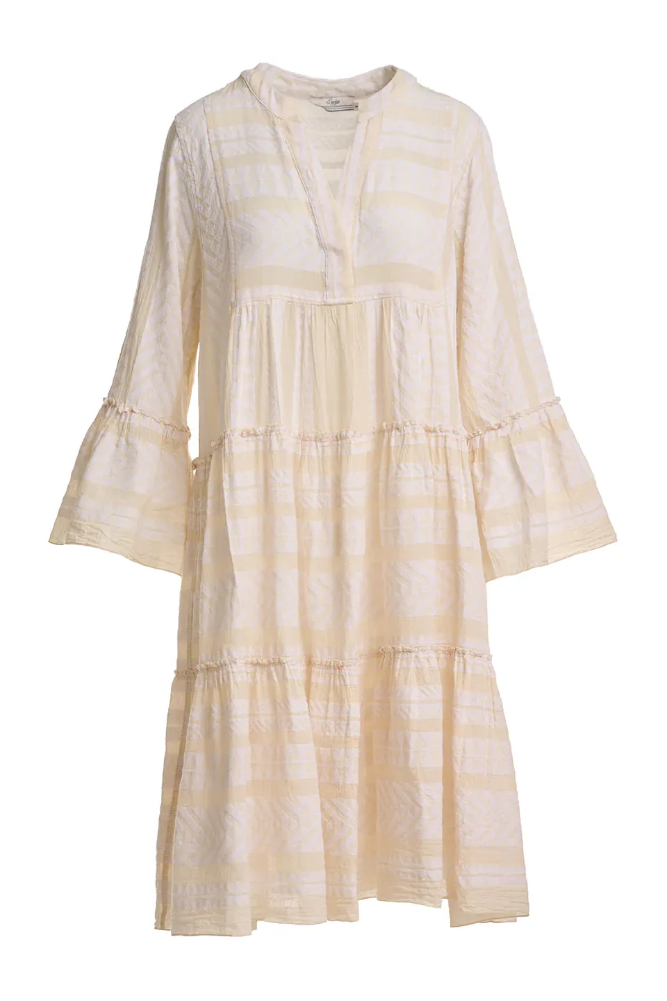 Ella Midi Dress Ecru/Off-White