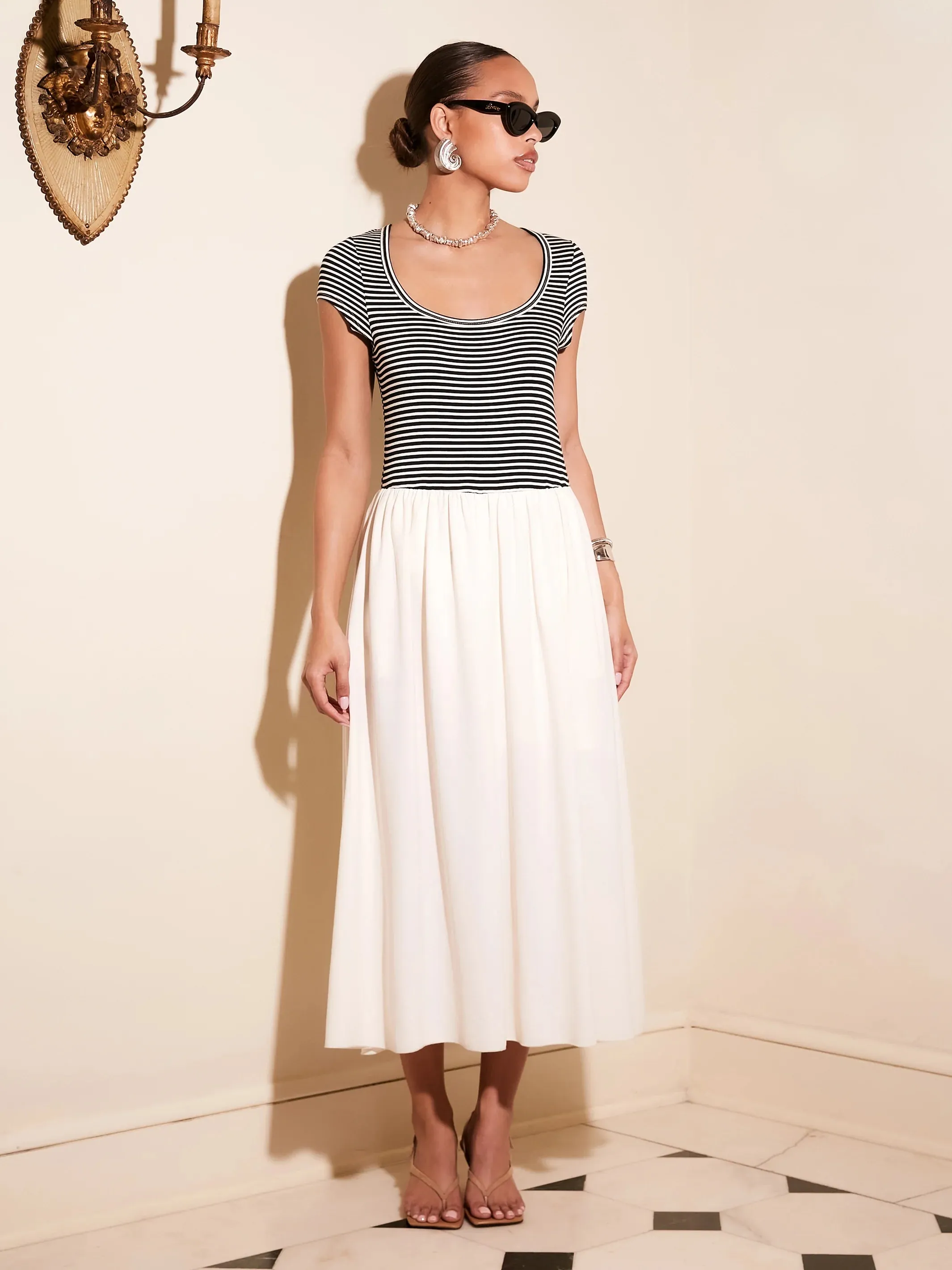 Fifteen Twenty Contrast Hem Sylvie Dress