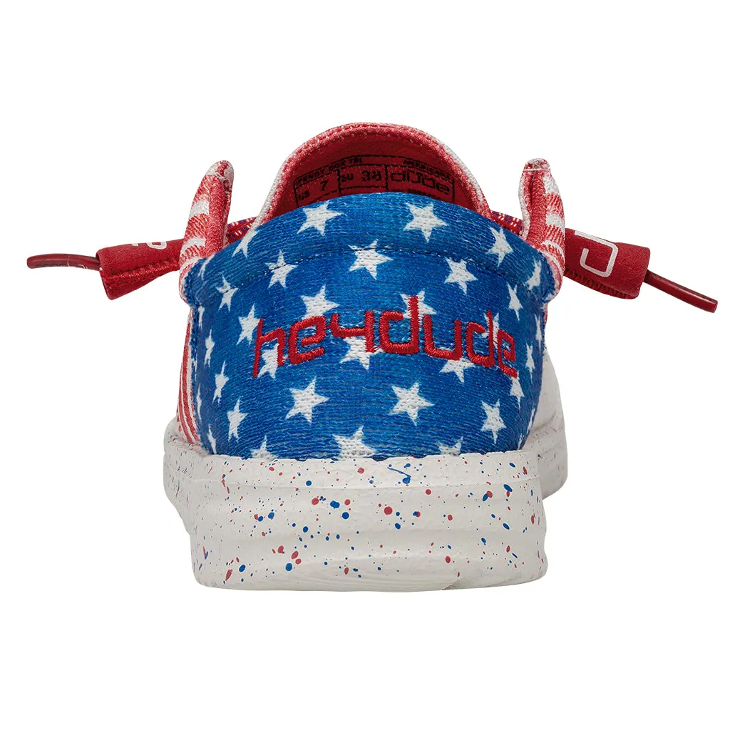 Hey Dude® Ladies Wendy Sox Tri America Slip On Shoes 122342143