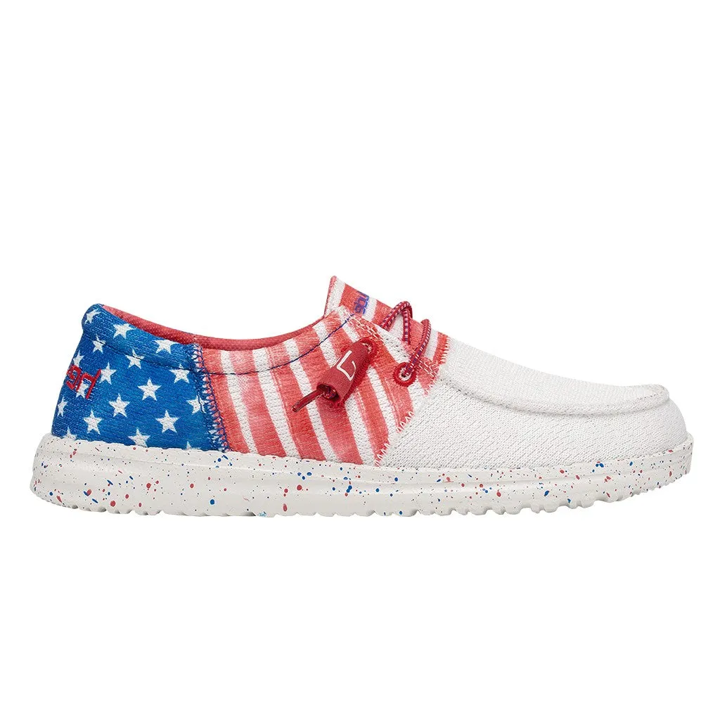 Hey Dude® Ladies Wendy Sox Tri America Slip On Shoes 122342143