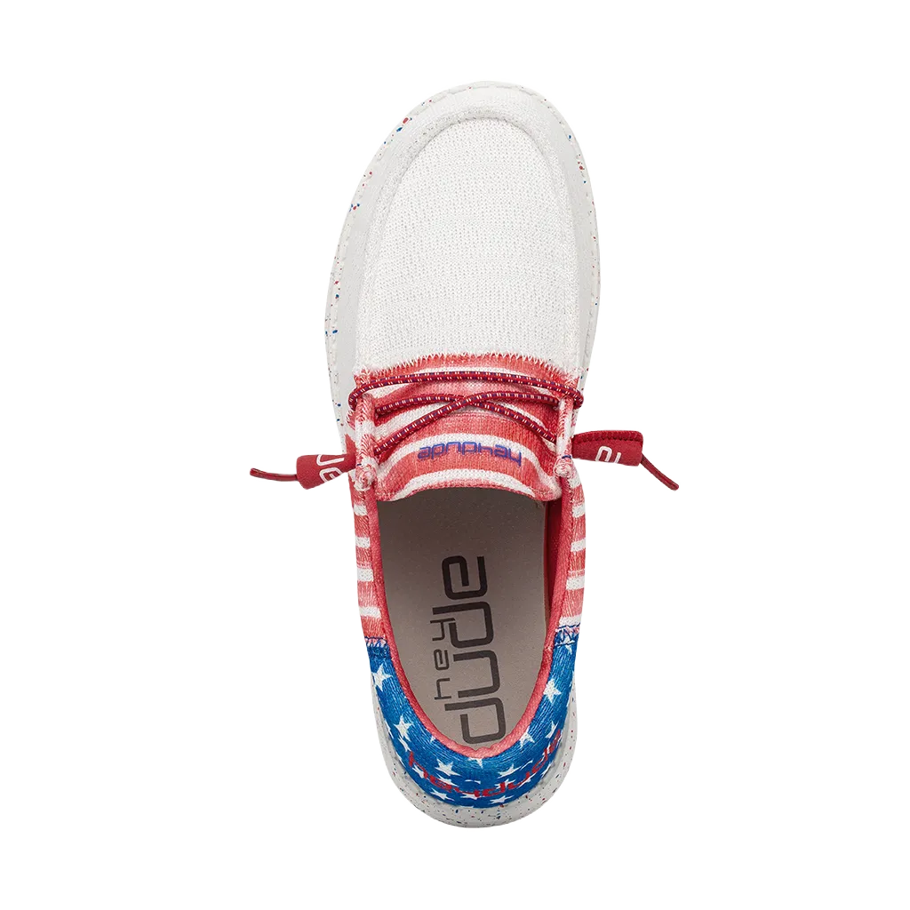 Hey Dude® Ladies Wendy Sox Tri America Slip On Shoes 122342143
