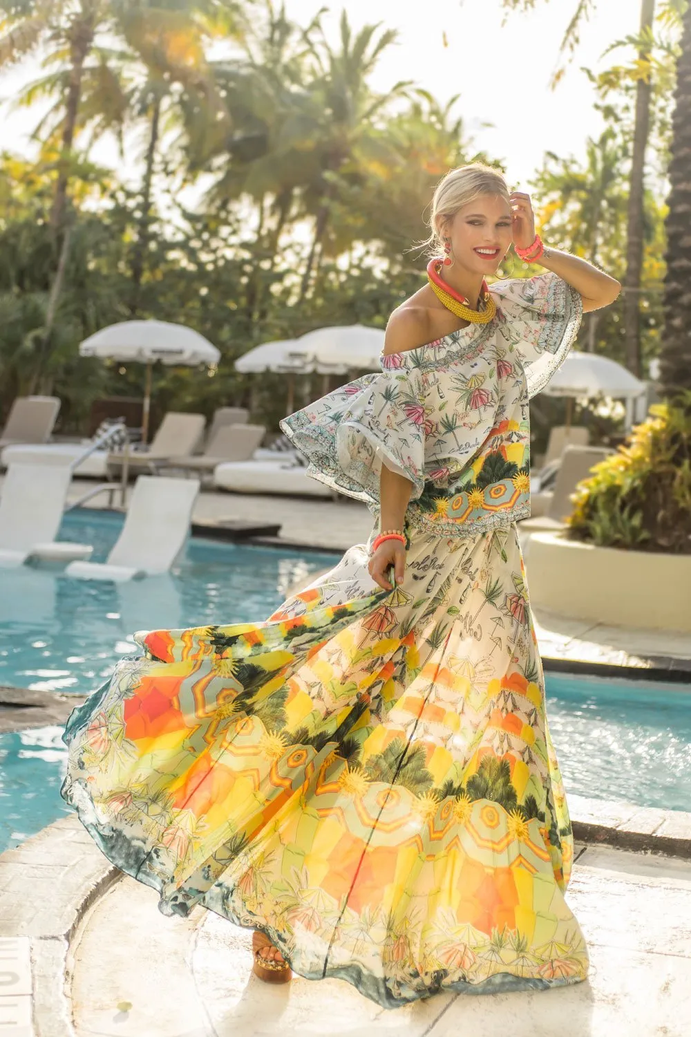 HIGH WASITED FULL SKIRT SUNDOWNERS