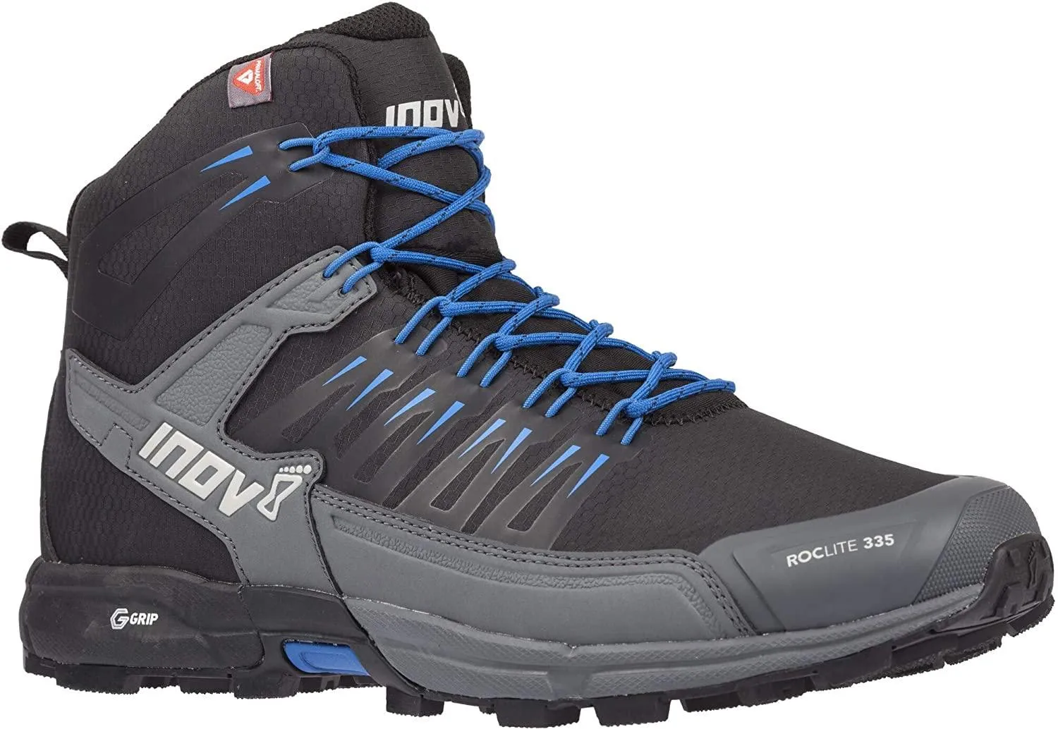 Inov-8 Roclite 335 Black/Blue Men's Size 6.5 Waterproof Mid-Top Hiking Boot
