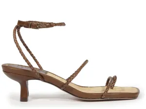 Kaya Straw Mid-heel Sandals