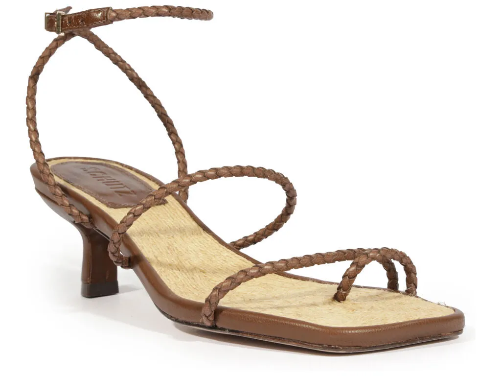 Kaya Straw Mid-heel Sandals