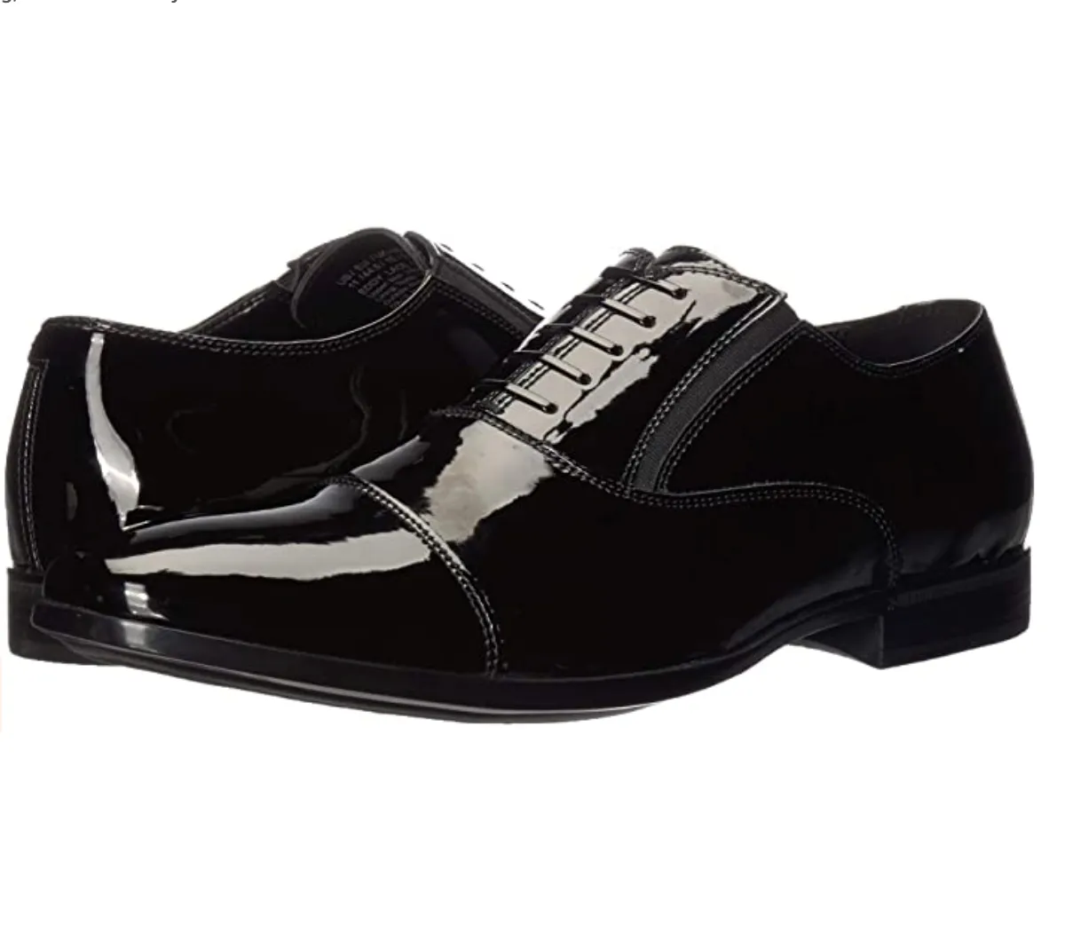 Kenneth Cole REACTION Men's Eddy Brogue Lace Up Oxford Color: Polished Black