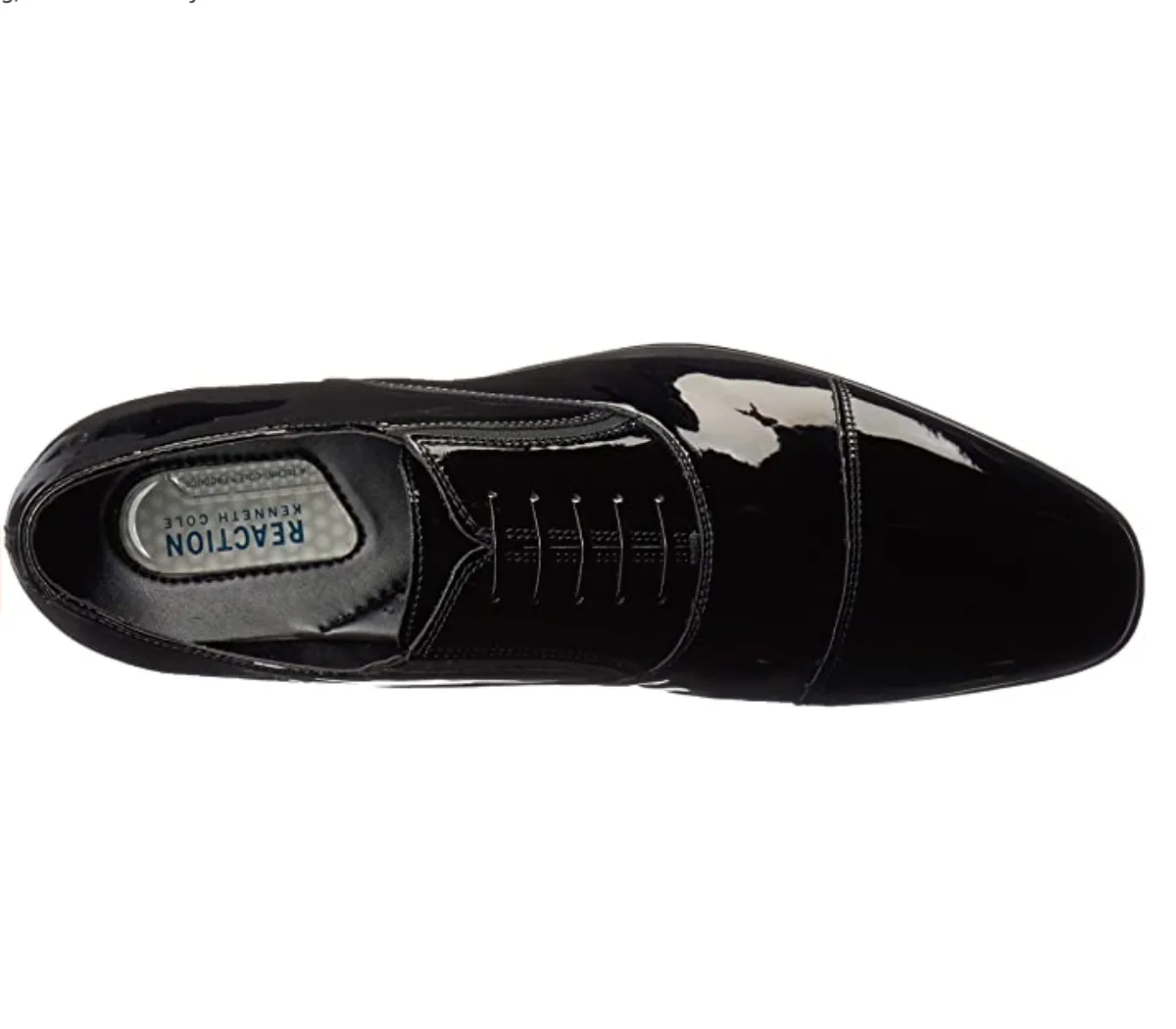 Kenneth Cole REACTION Men's Eddy Brogue Lace Up Oxford Color: Polished Black