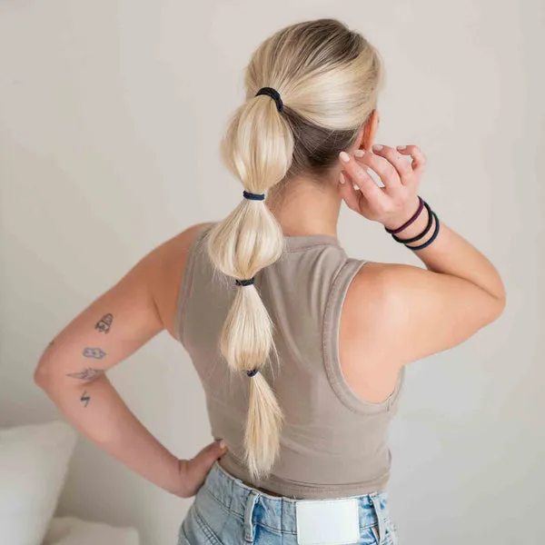 Kooshoo - Plastic Free Mondo Hair Ties - Black 8 Pack