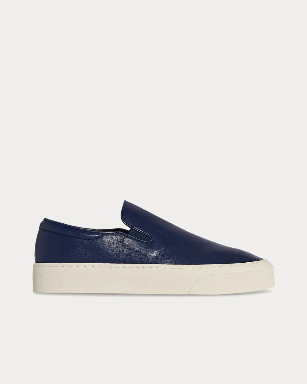 Marie H Leather Navy Slip On Sneakers