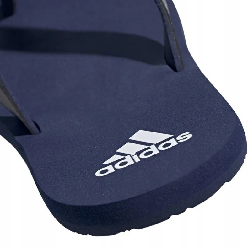 Mens Adidas Eezay Thongs Dark Blue/White/Dark Blue