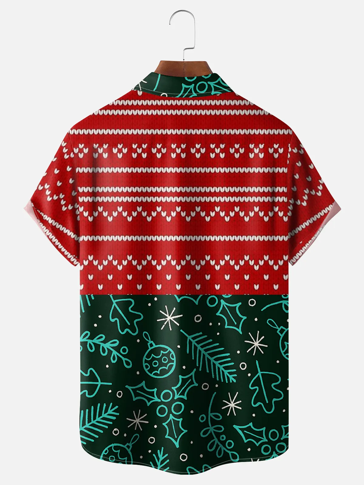 Merry Christmas Reindeer Antlers Short Sleeve Shirt